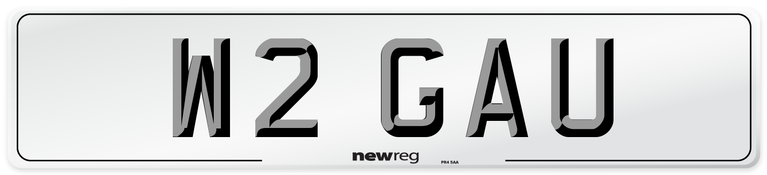 W2 GAU Number Plate from New Reg